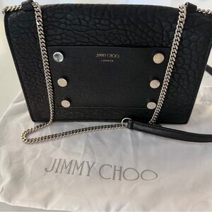 JIMMY CHOO Crossbody Bag - Leila Grainy Lambskin Leather